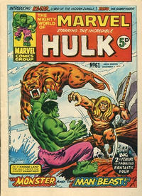 Cover Thumbnail for The Mighty World of Marvel (Marvel UK, 1972 series) #61