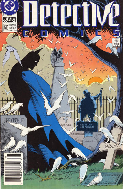 Cover for Detective Comics (DC, 1937 series) #610 [Newsstand]