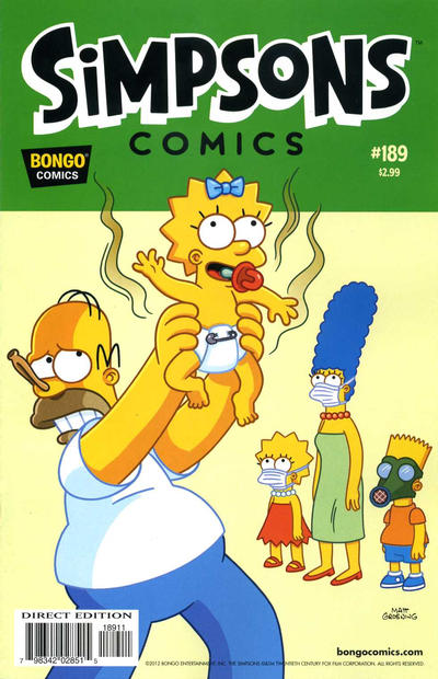 Cover for Simpsons Comics (Bongo, 1993 series) #189