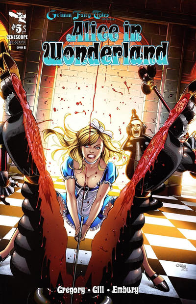 Cover for Grimm Fairy Tales Presents Alice in Wonderland (Zenescope Entertainment, 2012 series) #5 [Cover B - Sean Chen]