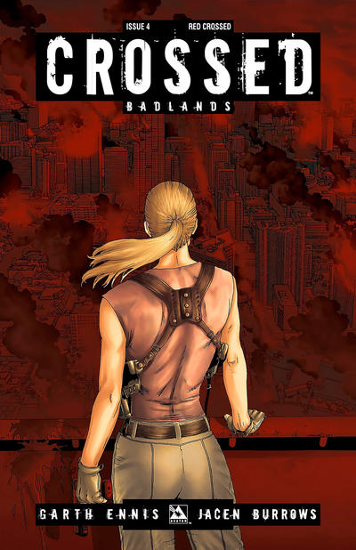 Cover for Crossed Badlands (Avatar Press, 2012 series) #4 [Incentive Red Crossed Cover - Jacen Burrows]
