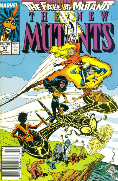 Cover for The New Mutants (Marvel, 1983 series) #61 [Newsstand]