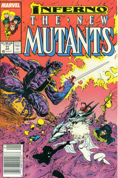 Cover for The New Mutants (Marvel, 1983 series) #71 [Newsstand]