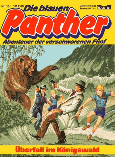 Cover for Die blauen Panther (Bastei Verlag, 1980 series) #13 - Überfall im Königswald