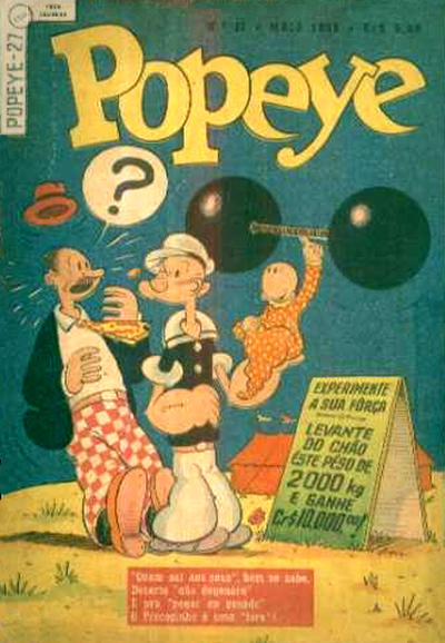 Cover for Popeye (Editora Brasil-América [EBAL], 1953 series) #27