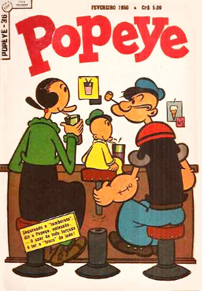 Cover for Popeye (Editora Brasil-América [EBAL], 1953 series) #36