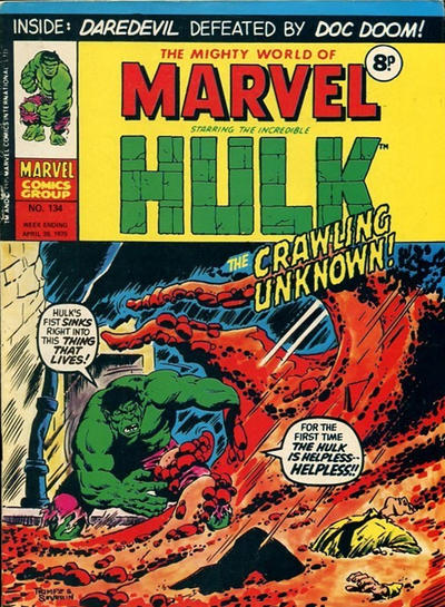 Cover for The Mighty World of Marvel (Marvel UK, 1972 series) #134