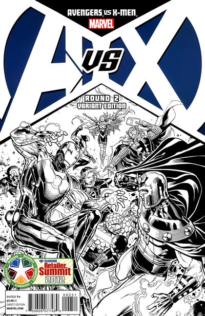 Cover for Avengers vs. X-Men (Marvel, 2012 series) #2 [Diamond Retailer Summit Variant Cover by Jim Cheung]