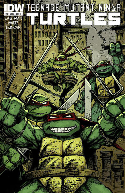 Cover for Teenage Mutant Ninja Turtles (IDW, 2011 series) #4 [Cover B - Kevin Eastman Variant]