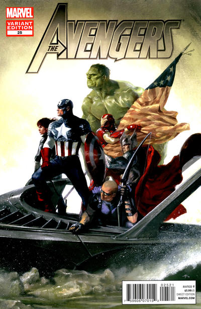 Cover for Avengers (Marvel, 2010 series) #25 [Avengers Art Appreciation Variant Cover by Gabriele Dell'Otto]