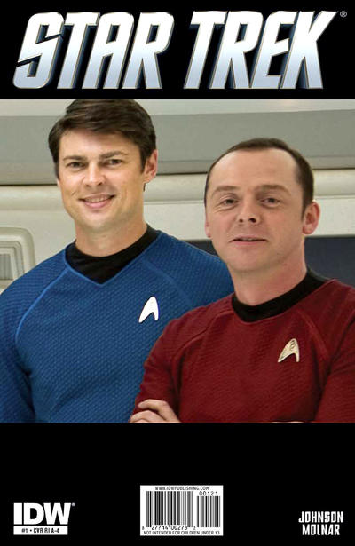 Cover for Star Trek (IDW, 2011 series) #1 [Cover RI  A-4 - Photo Variant featuring Dr. McCoy & Scotty]