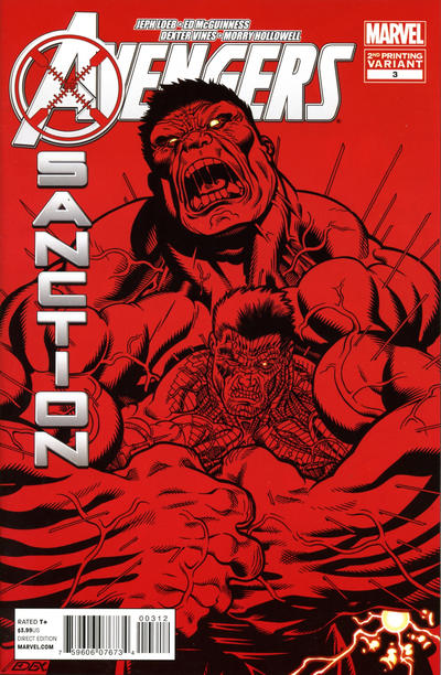 Cover for Avengers: X-Sanction (Marvel, 2012 series) #3 [2nd Printing]