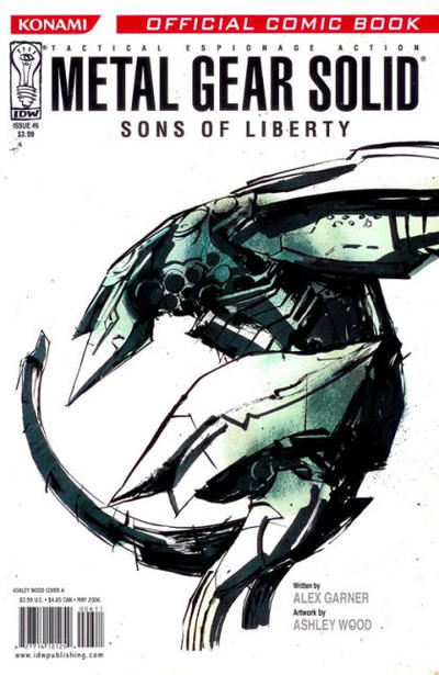 Cover for Metal Gear Solid: Sons of Liberty (IDW, 2005 series) #6 [Ashley Wood Cover A]