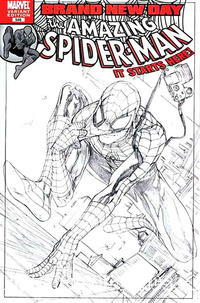 Cover Thumbnail for The Amazing Spider-Man (Marvel, 1999 series) #546 [Variant Edition - Steve McNiven Sketch Cover]