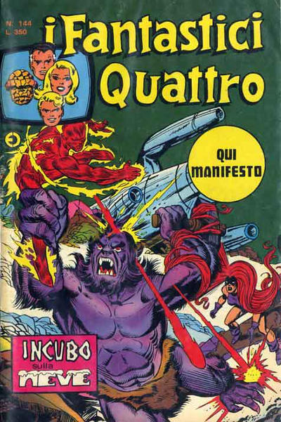 Cover for I Fantastici Quattro (Editoriale Corno, 1971 series) #144