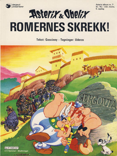 Cover for Asterix (Hjemmet / Egmont, 1969 series) #7 - Romernes skrekk! [5. opplag]