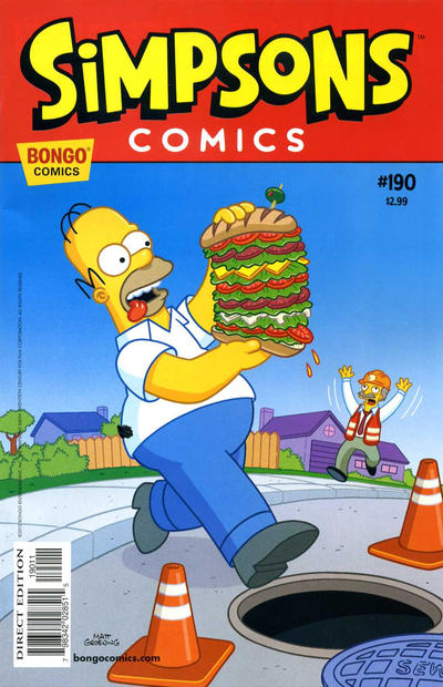 Cover for Simpsons Comics (Bongo, 1993 series) #190