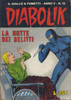 Cover for Diabolik (Astorina, 1962 series) #v5#10 [60] - La notte dei delitti