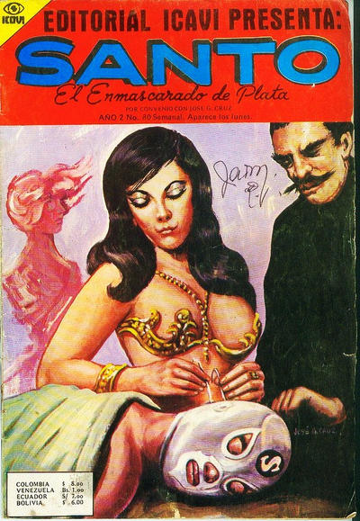 Cover for Santo El Enmascarado de Plata (Editorial Icavi, Ltda., 1976 series) #80
