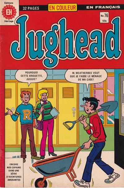 Cover for Jughead (Editions Héritage, 1972 series) #76