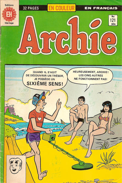 Cover for Archie (Editions Héritage, 1971 series) #121