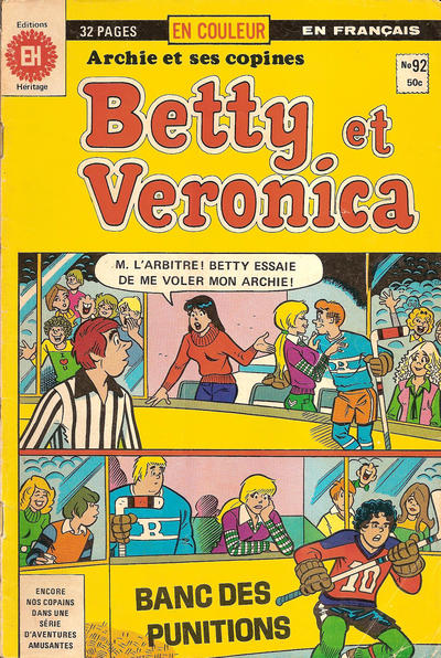 Cover for Betty et Véronica (Editions Héritage, 1971 series) #92