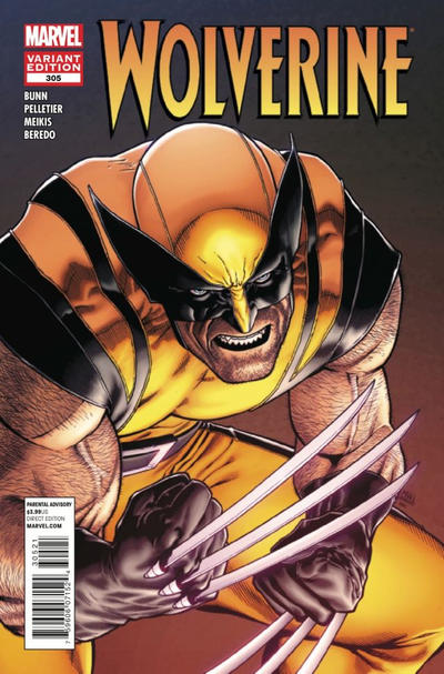 Cover for Wolverine (Marvel, 2010 series) #305 [Variant Cover by Steve McNiven]
