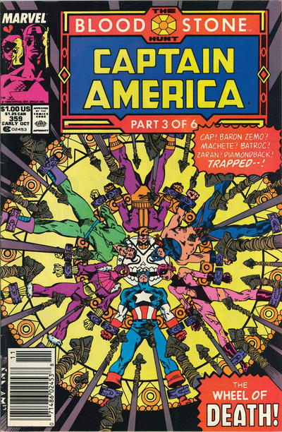 Cover for Captain America (Marvel, 1968 series) #359 [Newsstand]