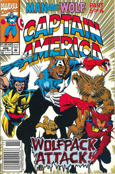 Cover for Captain America (Marvel, 1968 series) #406 [Newsstand]