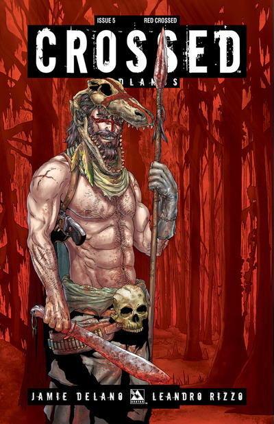 Cover for Crossed Badlands (Avatar Press, 2012 series) #5 [Incentive Red Crossed Cover - Jacen Burrows]
