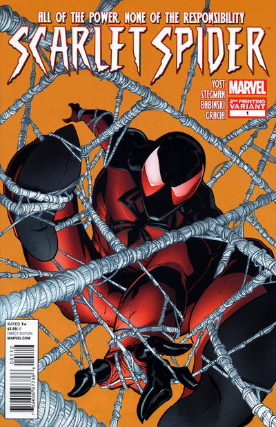 Cover for Scarlet Spider (Marvel, 2012 series) #1 [Second Printing Variant]