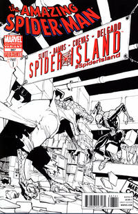 Cover for The Amazing Spider-Man (Marvel, 1999 series) #667 [2nd Printing Variant - Rodney Ramos B&W Cover]