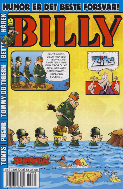 Cover for Billy (Hjemmet / Egmont, 1998 series) #8/2012