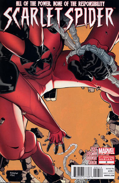 Cover for Scarlet Spider (Marvel, 2012 series) #2 [Second Printing Variant]