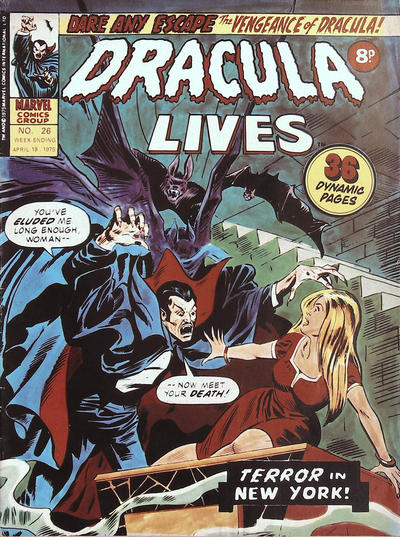 Cover for Dracula Lives (Marvel UK, 1974 series) #26