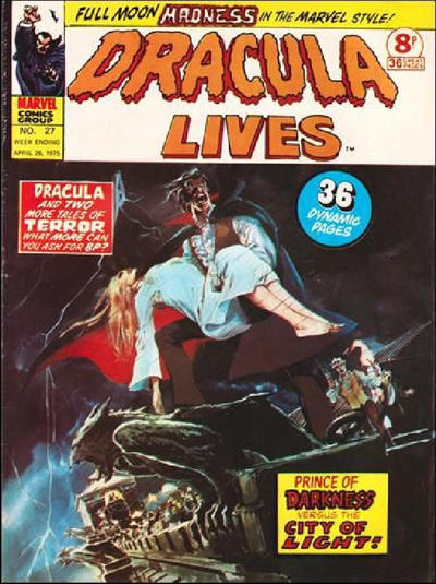 Cover for Dracula Lives (Marvel UK, 1974 series) #27