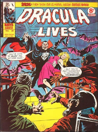 Cover for Dracula Lives (Marvel UK, 1974 series) #28