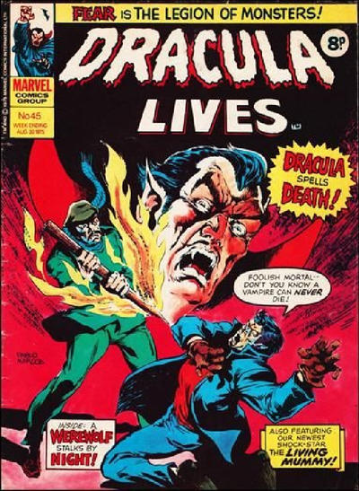 Cover for Dracula Lives (Marvel UK, 1974 series) #45