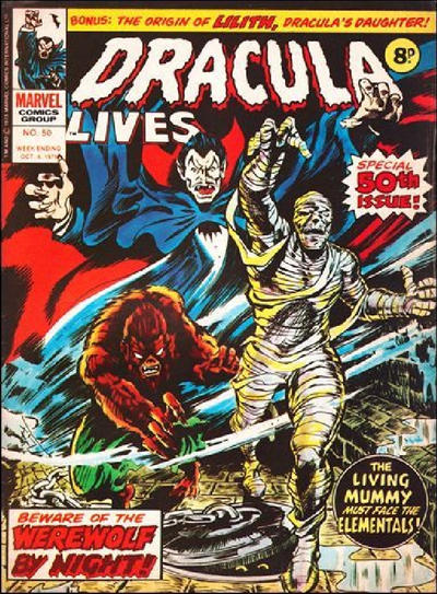 Cover for Dracula Lives (Marvel UK, 1974 series) #50