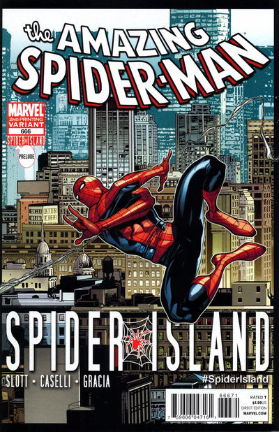 Cover for The Amazing Spider-Man (Marvel, 1999 series) #666 [2nd Printing Variant - Humberto Ramos Cover]