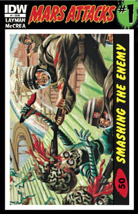Cover for Mars Attacks (IDW, 2012 series) #1 [Card 50 variant]