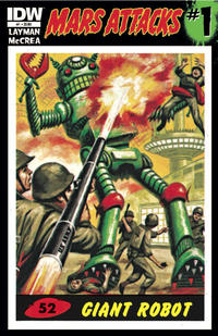 Cover for Mars Attacks (IDW, 2012 series) #1 [Card 52 variant]