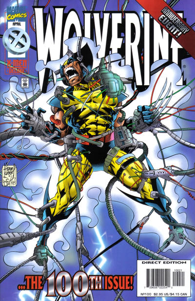 Cover for Wolverine (Marvel, 1988 series) #100 [Direct Edition - Standard Cover]