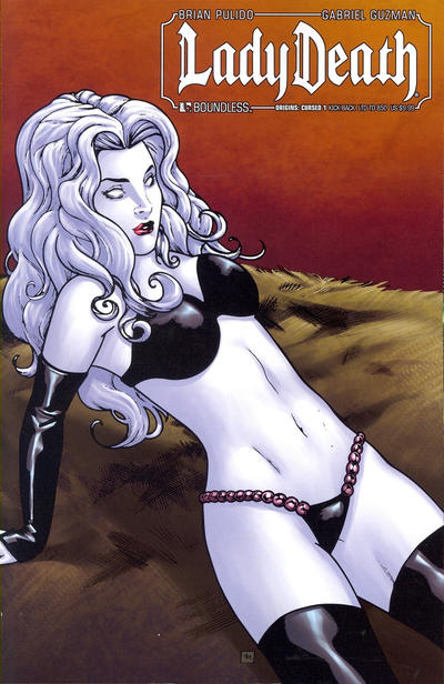 Cover for Lady Death Origins: Cursed (Avatar Press, 2012 series) #1 ["Kick Back" variant]