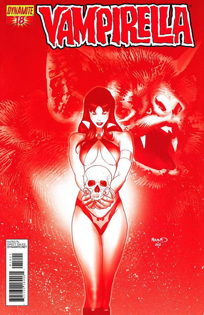 Cover for Vampirella (Dynamite Entertainment, 2010 series) #18 [Blood Red Cover Paul Renaud]