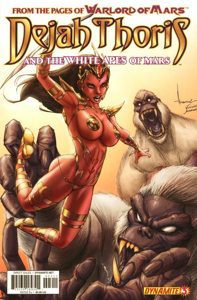 Cover for Dejah Thoris and the White Apes of Mars (Dynamite Entertainment, 2012 series) #3 [Alé Garza]