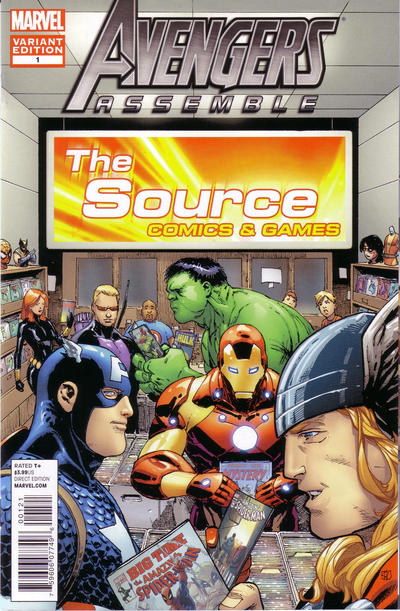 Cover for Avengers Assemble (Marvel, 2012 series) #1 [The Source Comics & Games Variant]