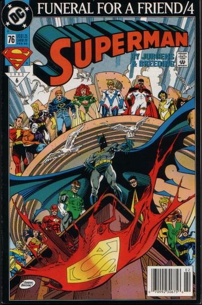 Cover for Superman (DC, 1987 series) #76 [Newsstand]