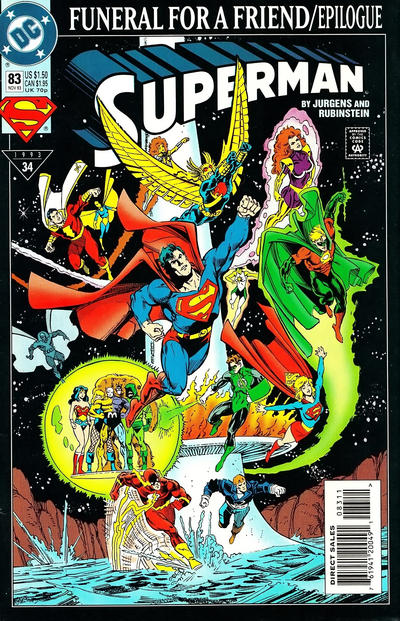 Cover for Superman (DC, 1987 series) #83 [Direct Sales]