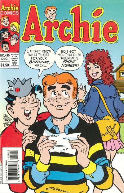 Cover for Archie (Archie, 1959 series) #430 [Direct Edition]